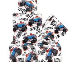 Dune Buggy Off Road Vehicles Racing Car Monster Truck Jumping Adventure - Wrapping Paper - 4 Sheets Flat Folded - 50x70cm Per Sheet - Cadeau Doos voor Kleine Jongens en Meisjes
