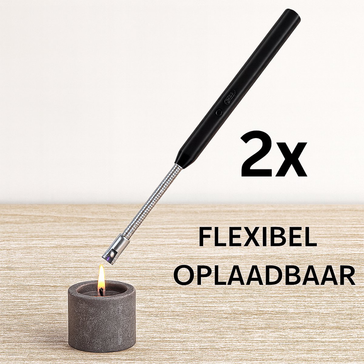 2x flexibele elektronische Keuken BBQ Aansteker - Elektronische USB oplaad aansteker