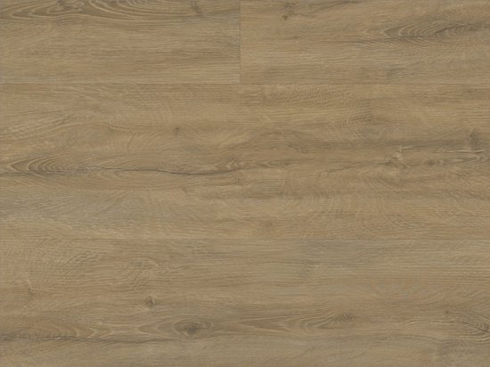 Klikvinyl vloer in een lichte, natuurlijke houtnerfstructuur met subtiele donkere lijnen.