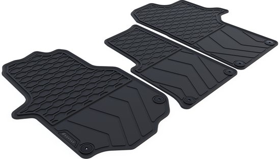 Tapis de sol en caoutchouc adaptés au Volkswagen Crafter - 2017-aujourd'hui - 3 pièces - Version : Banquette passager double