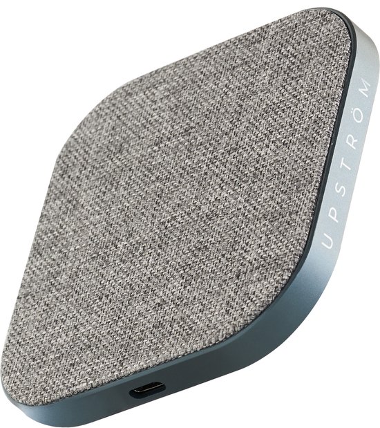 Upström Draadloze Snellader HÄMP 10W – Qi Wireless Charger – Incl. USB-C Kabel & LED Indicator – Plasticvrij & Duurzaam – Geschikt voor iPhone & Android