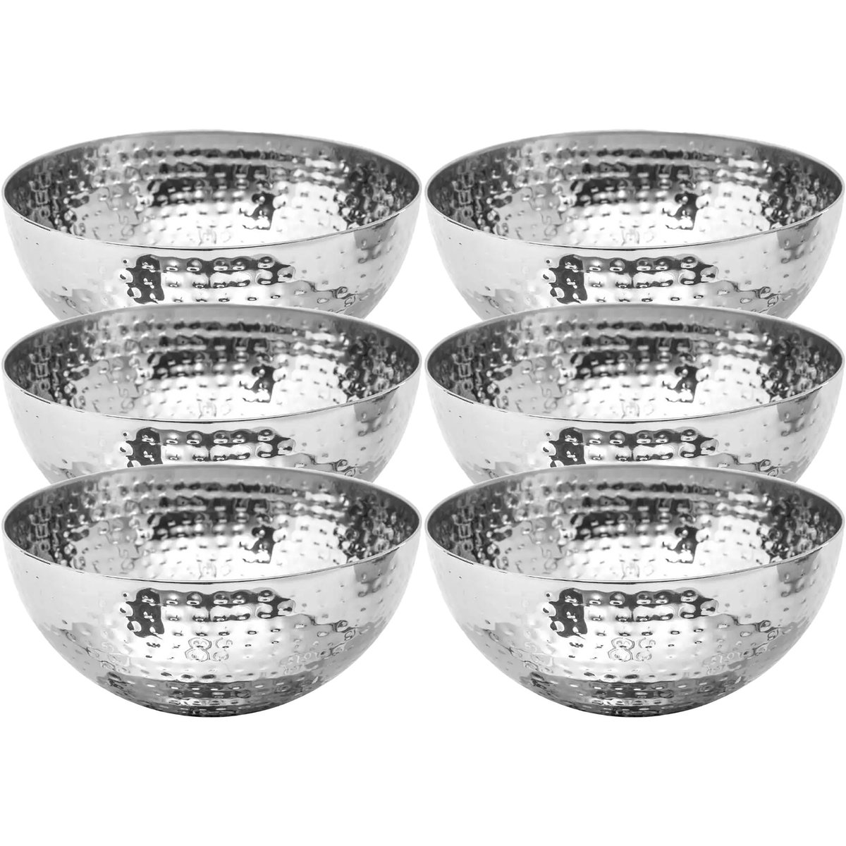 Secret de Gourmet Slakommetjes/schaaltjes - Set 6x - RVS - D19 cm
