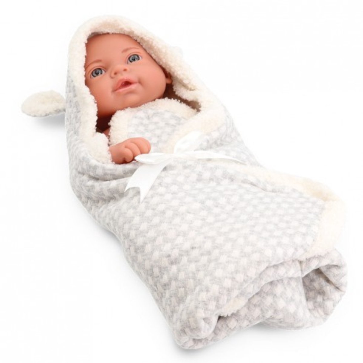 Babypop de Luxe - 40 cm - Tachan - Met Inbakendoek - Swaddle Baby - In Mooie Giftbox