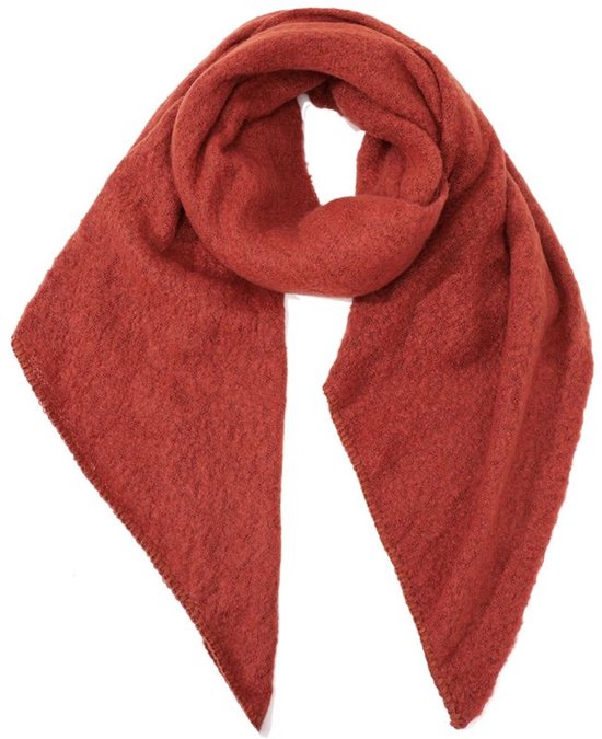 dames sjaal - roest bruin - 180x50cm - zacht - warm -lang - met schuine punten