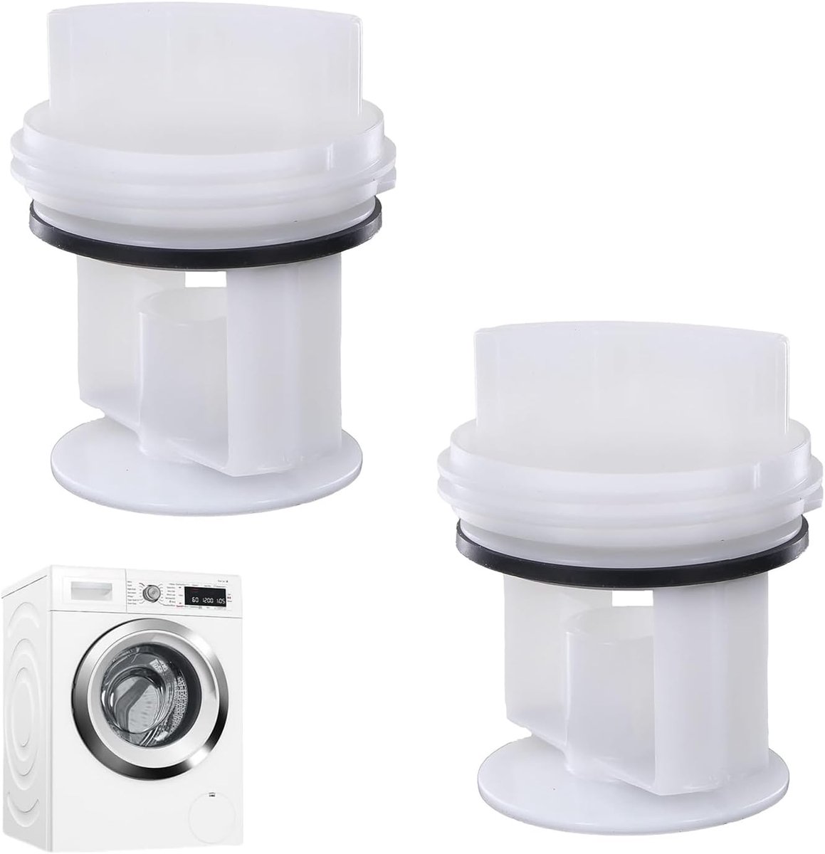Image of 2 Lint Filters voor Washing Machine - Lint Filter - Compatibel met Witte Lint Filters voor Bosch - Multi Brand Lint Filter