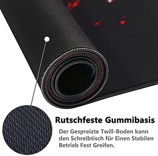Gaming muismat - Antislip en wasbaar - Geschikt voor kantoor en thuis 900 x 400 mm — afbeelding 5