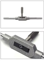 Verstelbaar wringijzer met taphouder, 380 mm lang, met fijnmazige grip.