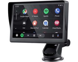 Navigatiesysteem 7 Inch Geschikt voor Apple CarPlay (Draadloos) en Android Auto – Touchscreen - 2023 Model Autoradio - Universeel Geschikt voor alle Auto's
