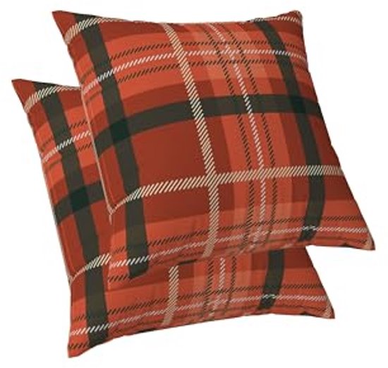 Oranje kussenslopen 45 cm x 45 cm oranje met onzichtbare rits, set van