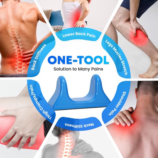 Psoas-spiermassager - Ontspanner van de heupbuigers - Zelfmassager - Stretchtrainer - Diepe weefselmassager - Geschikt voor het verlichten van spierspanning in de onderrug en het ontspannen van de heupbuigers - Geel van Merkloos — afbeelding 3