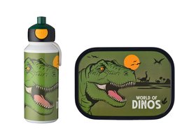 Mepal Lunchset Campus Dino - Broodtrommel met Bento Bakje en Pop-up Drinkfles