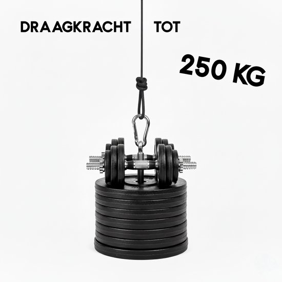 Paracord - Corde - 4 mm - 20 mètres - Noir - 250 kg de force de traction