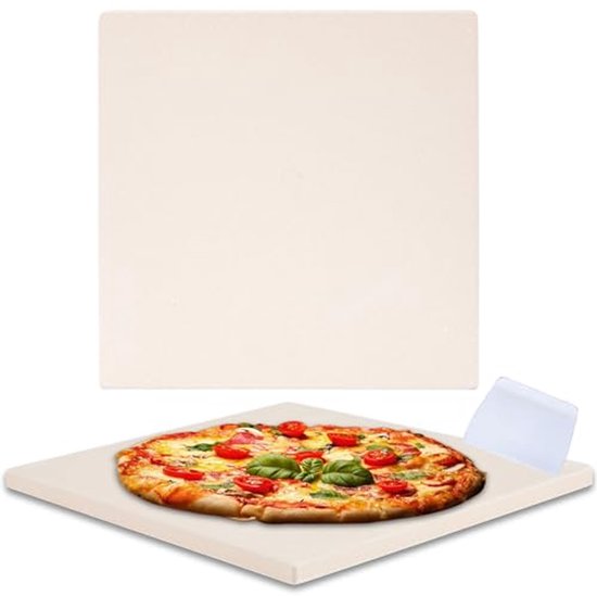 Küchenprofi BBQ Pizzastein mit Fuß 35x40 cm | Backstein