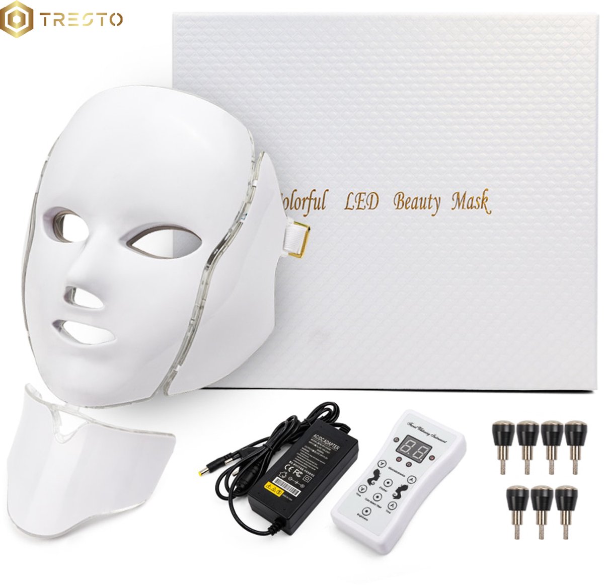 TRESTO - Led Gezichtsmasker - Collageen - Led Masker - Rood Licht Therapie - Red Light Therapy - Led Face Mask