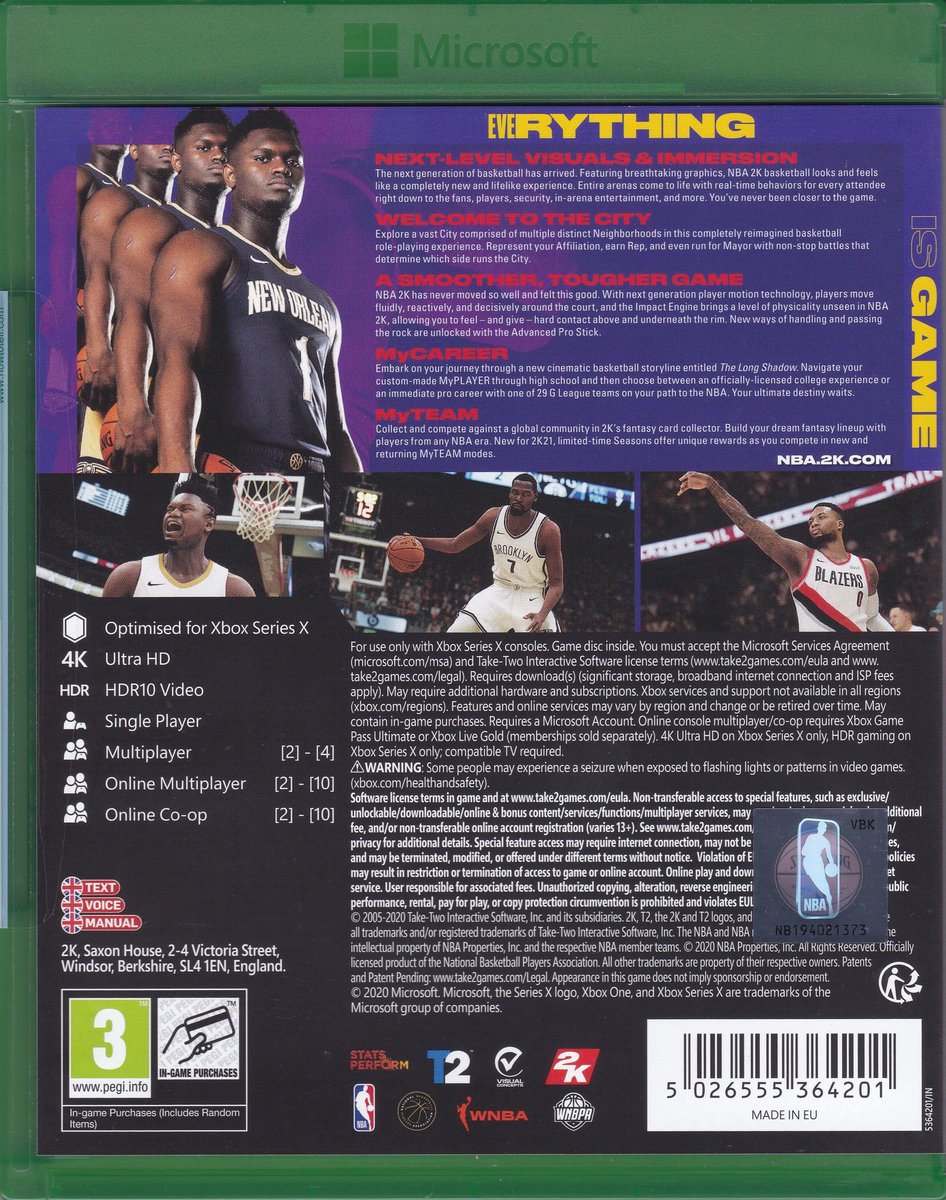 NBA 2K21 - Williamson Xbox Series X