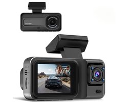 Dashcam met Dubbele Lens – 1080p Full HD, Nachtzicht, Bewegingsdetectie & Parkeerbewaking – Inclusief 32GB Geheugenkaart