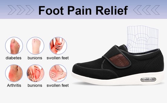 Nwarmsouth Verstelbare orthopedische schoenen, losse diabetische schoenen voor ouderen, verstelbare voetzwellingsschoenen, 35, beige, gezondheidsschoen, elastisch, comfortabel