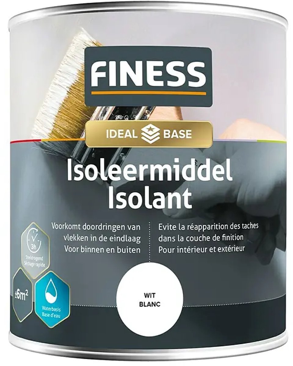 Finess isoleermiddel / gronderingsmiddel - wit - binnen en buiten - 750ml