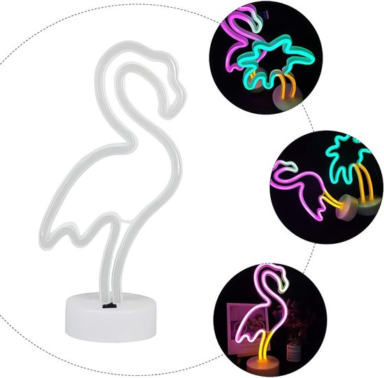 Neonlicht - LED Flamingo - Roze - Decoratie - Sfeerverlichting - Wandlamp - Neonlicht - Decoratief Licht — afbeelding 4