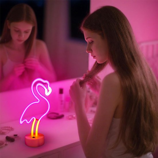 Neonlicht - LED Flamingo - Roze - Decoratie - Sfeerverlichting - Wandlamp - Neonlicht - Decoratief Licht — afbeelding 5
