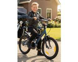 2Cycle Biker Kinderfiets - 18 inch - Blauw - Jongensfiets - 18 inch fiets
