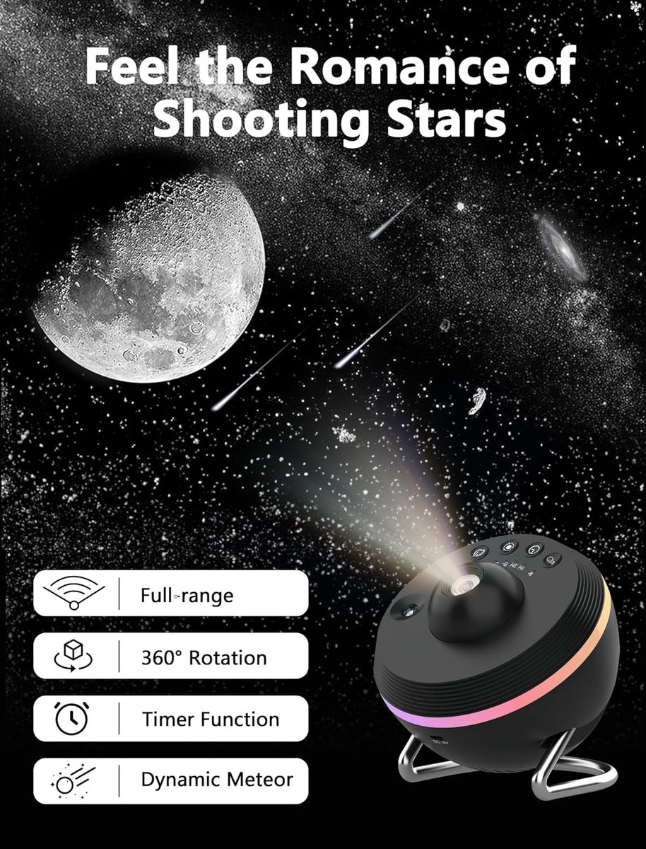 Plafond Sterrenhemel Projector, 5K HD Planetarium Projector met Verstelbare Focuslens, Nachtlamp Projector Geschikt voor Kinderen, Volwassenen, Kerstcadeaus – foto 3