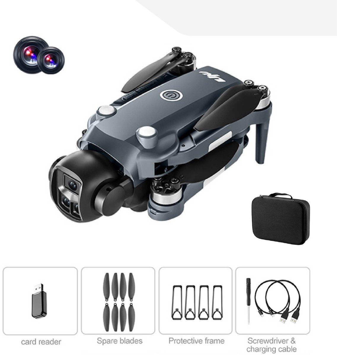 Mijia V988 Drone 8K HD Camera GPS Borstelloze Quadcopter met 5.6" Scherm en Obstakelvermijding – 249g