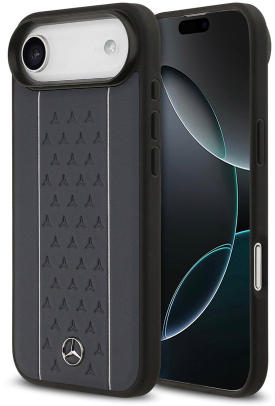 Mercedes-Benz Back Cover - Genuine Leather - iPhone 17 Air - Navy - Schokabsorberend Design van Mercedes-Benz — afbeelding 2