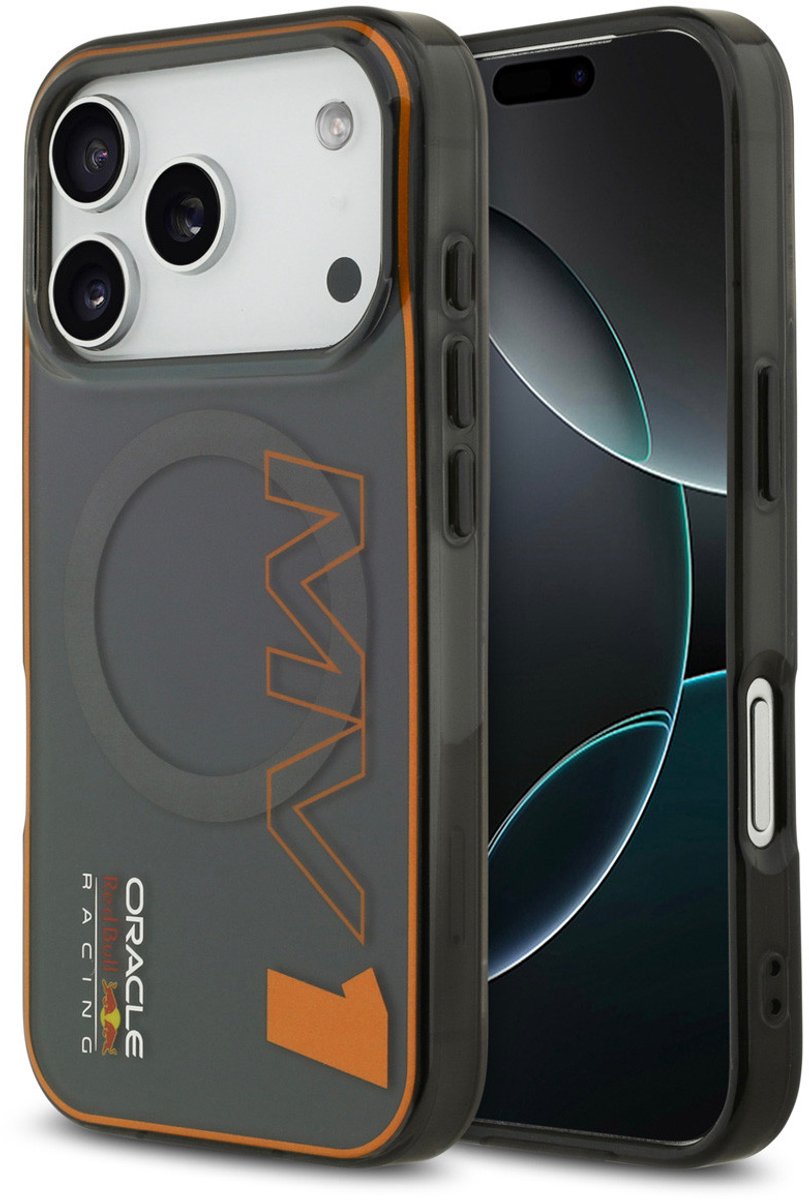 Red Bull Racing Back Cover - iPhone 17 Pro - Grijs - MagSafe - Double Layer - Schokabsorptie