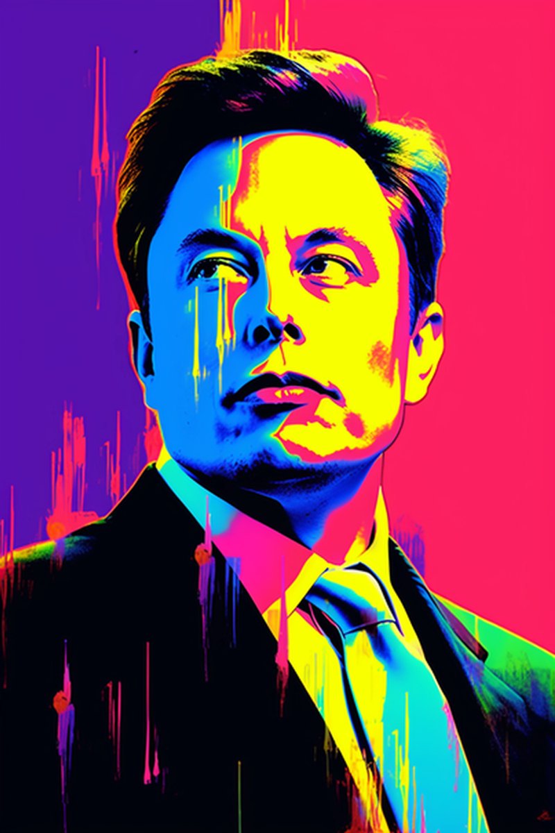 Elon Musk Poster - Musk - Tesla - Elon Pop Art - posters - formaat 30x40cm - XS441