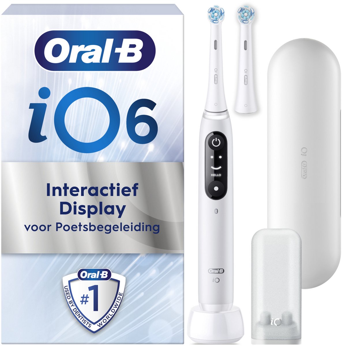 Oral-B iO Series 6N Wit + extra iO Gentle Care opzetborstel