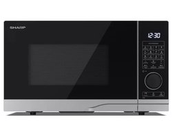 Sharp YCPC284AES - Combi magnetron - 28 liter - vrijstaand - tiptoets + draaiknop bediening - zilver