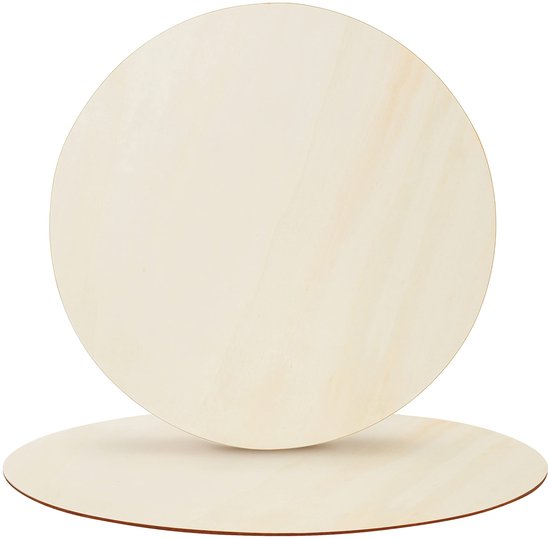 Belle Vous Cercles en Bois Brut (Lot de Hobby , Peinture, Accroche-Porte/ Assiettes & Décorations de Noël/Saison/ Fête
