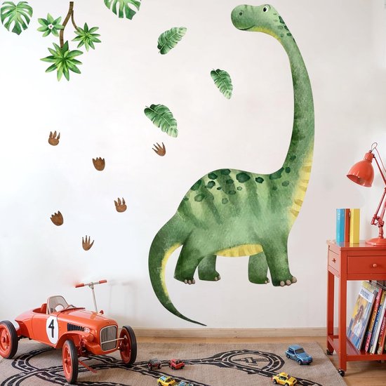 Muursticker dinosaurus grote set, Jurassic in de jongenskamer, dinosaurusstickers, dinosauruskunst aan de muur, kindermuursticker, decoratie dinosaurus, - Nederland