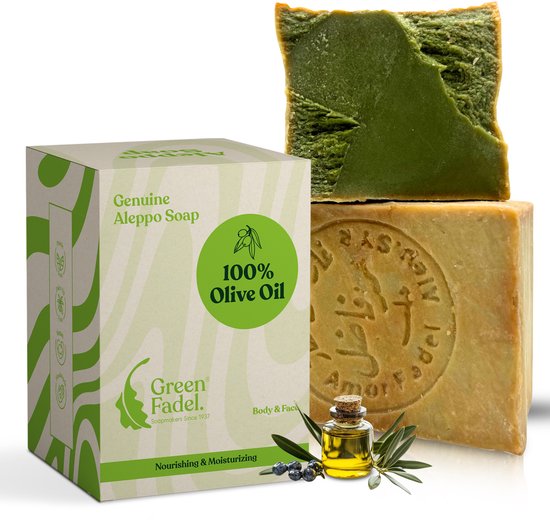 Savon Aleppo Vert Fadel 100% - 1 pièce