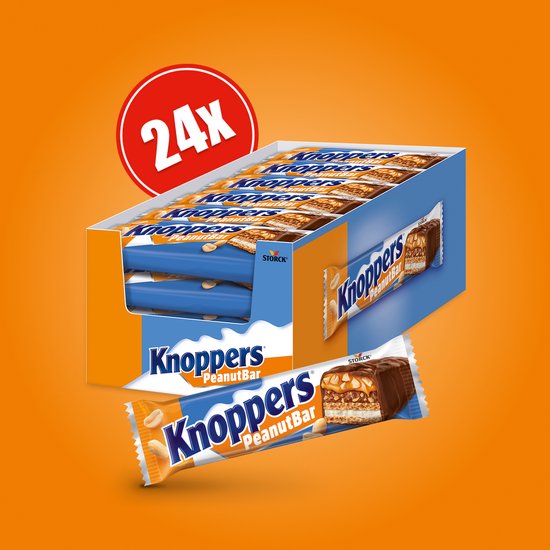 Knoppers - PeanutBar - tray a 24 repen · bol.com prijsdaling melding