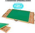 Houten puzzelbord met vier uitklapbare lades voor het opbergen van puzzelstukjes.