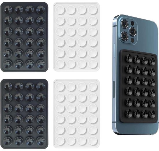 5 Stuks Siliconen Zuignap Telefoonhouder – 8x5,5 Cm, 24 Zuignappen, Sterke Zuigkracht, Universeel Voor Smartphone, Geschikt Voor Glas, Ramen, Kasten, Auto