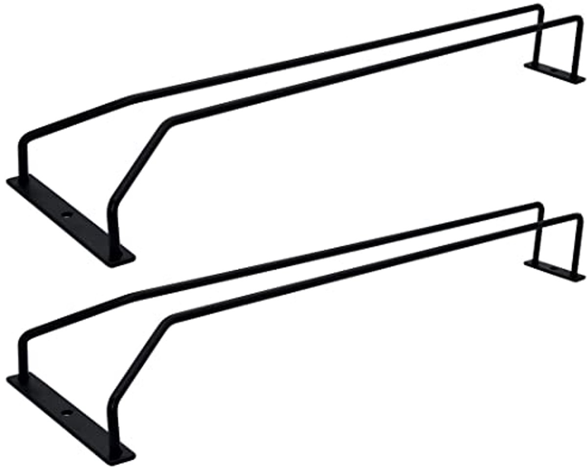 Zwarte Wijn Glazen Rek - Metalen Houder voor Onder de Kast - 2-Pack
