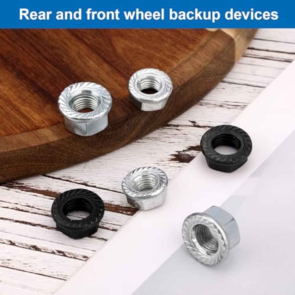 6pcs Bicycle Wheel Axle Nut, M8 M9.5 M10 Bicycle Hub Flange Axle Nut Bicycle Axle Nut Bicycle Parts for Mountain Road Commuter Bike Front and Rear Wheel Axle (3 Sizes thumbnail 5