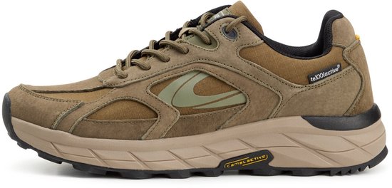 camel active teXXXactive® Sneakers van nubuckleer - Maat menswear-43 - bruin/blauw