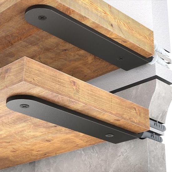 Pijpplankbeugels - Industriële Sanitair - Steigerplank Beugels Zwevende Plank Beugels Boekenplank Steigerplank 13 X 13 Cm Set Van 2