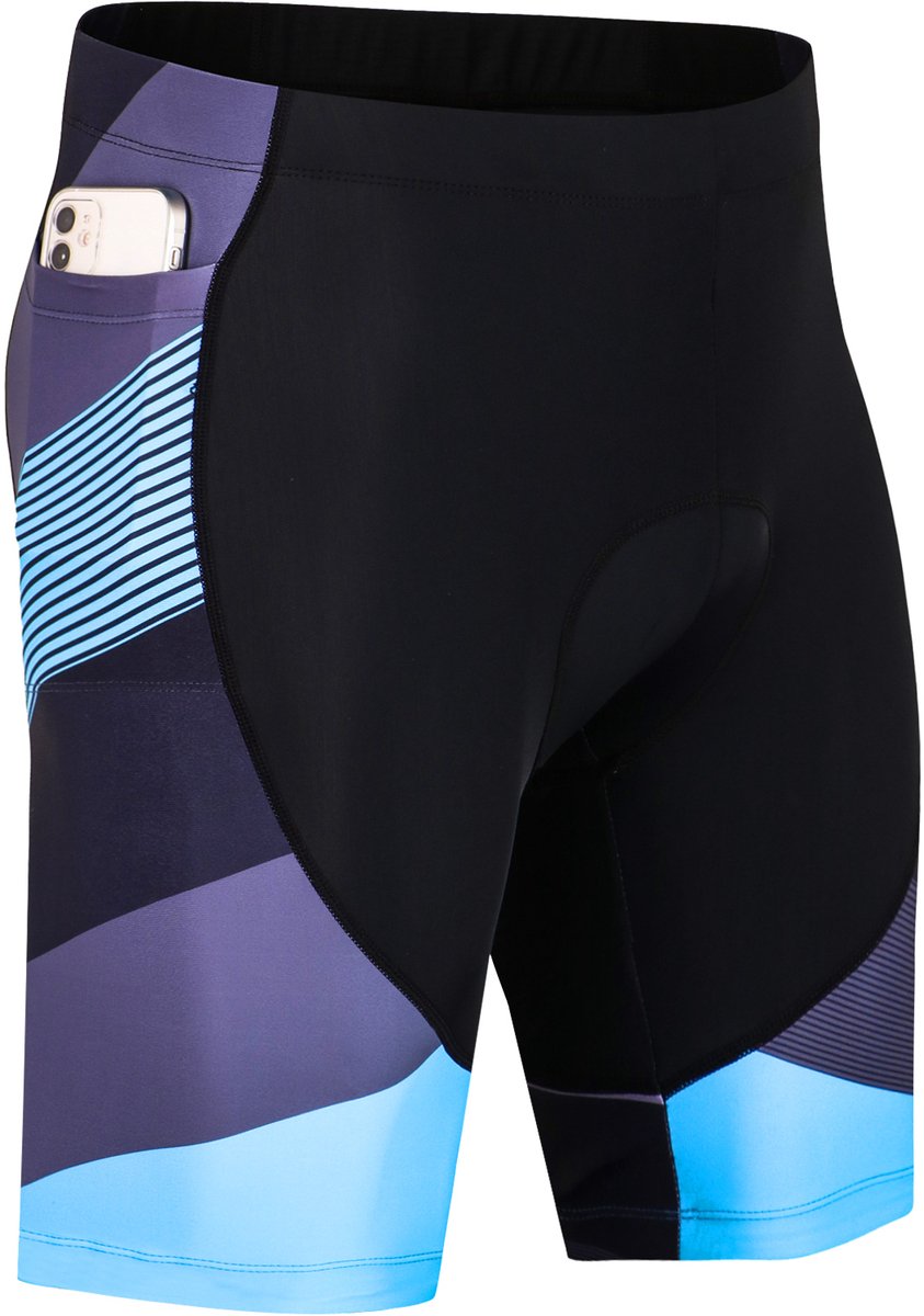 MEETHOO Boxer | Fietsonderbroek | Fietsbroek | Fietsondergoed | Wielerbroek | Spinning | E-bike | Fietskleding | Rocycle | Hometrainer Dames Heren-Blauw-XXL