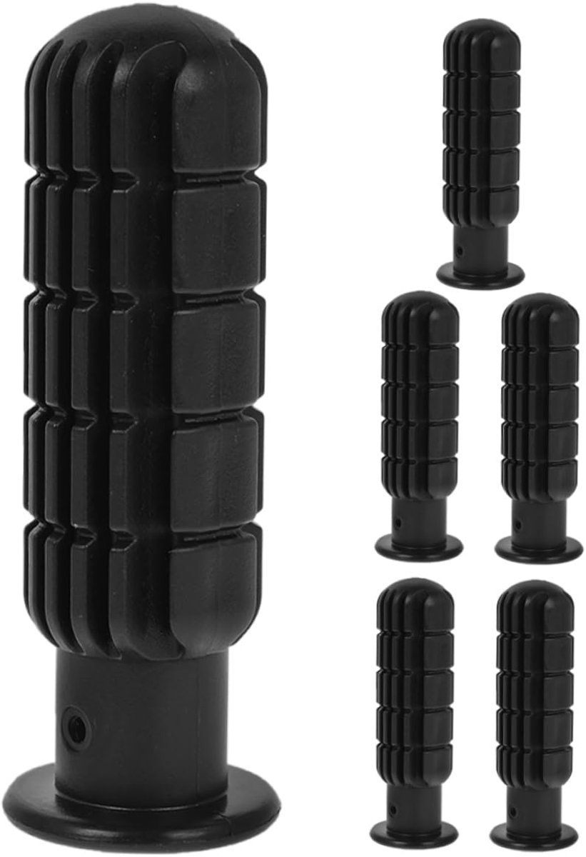 Supvox Pack of 6 Table Football Grips, Non-Slip Kicking Grips, Football Table Grips, Kicker Accessories, Plastic Kicking Grip Table Football Bar Grip Table Football Grip Black