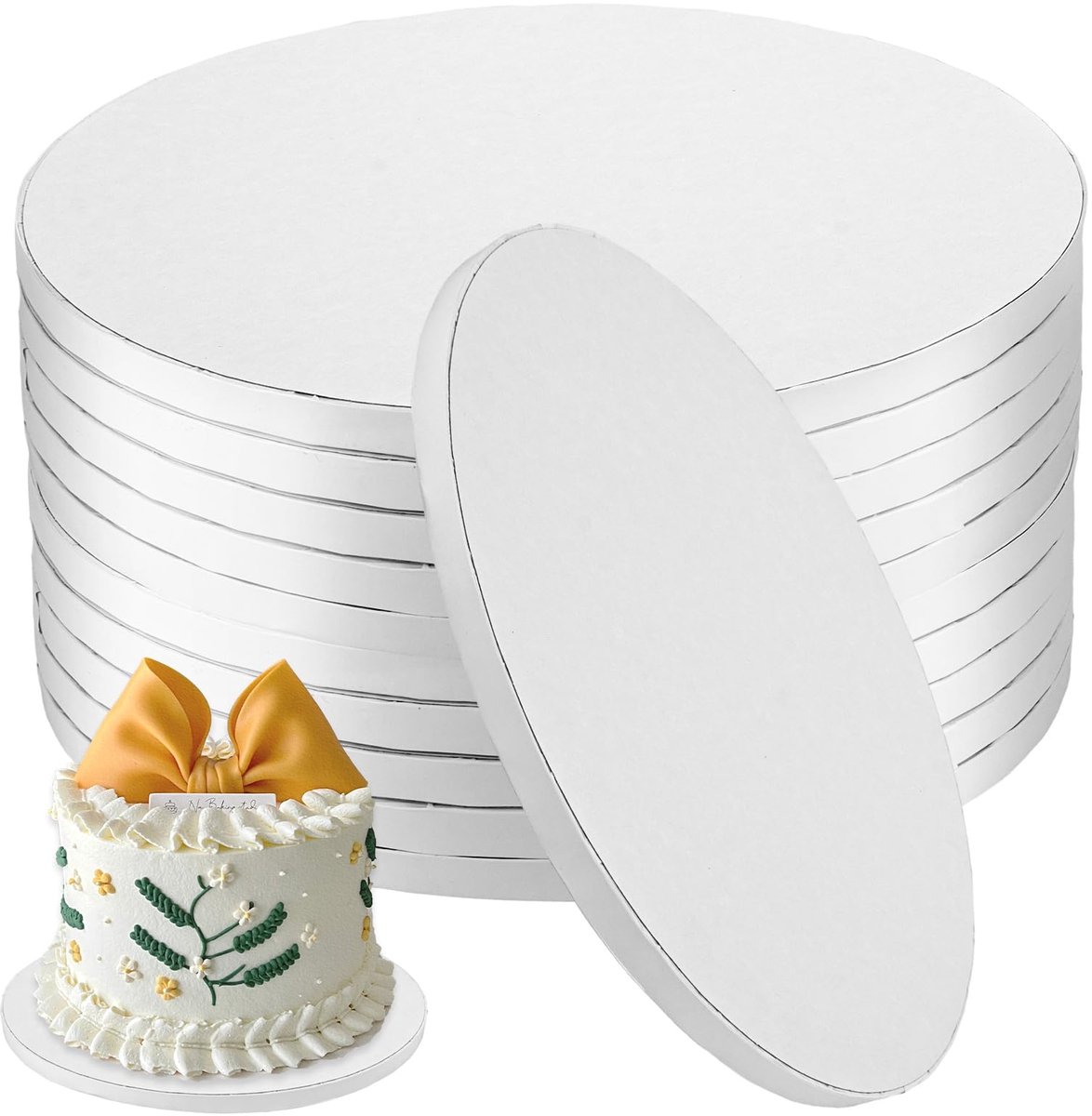 Cake Mat, Round 30 cm, White Cake Plate, Premium Cake Platter for Pies and Cakes