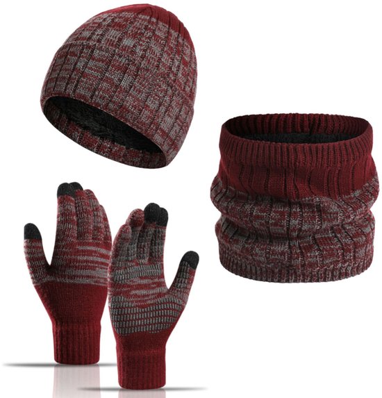 70% Merino wol Muts en Handschoenen Set - Premium Gebreide - Norwick