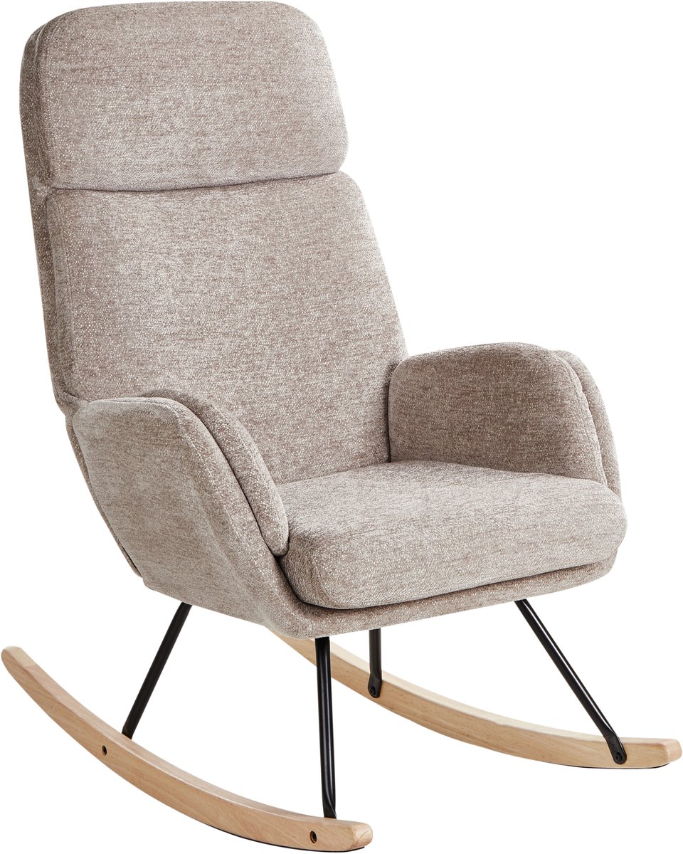 KVELIA - Schommelstoel - Taupe - Polyester
