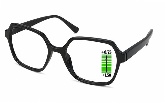 Lunettes de lecture Vista Bonita Mira Multifocal-Black Vibe+1.50