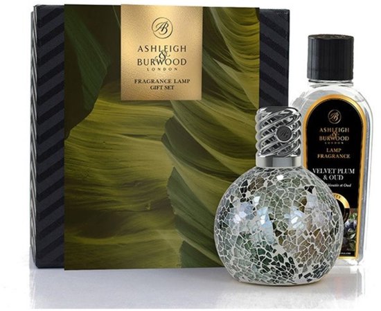 Coffret cadeau lampe parfumée Ashleigh & Burwood Velvet Plum & Oud Édition Limited