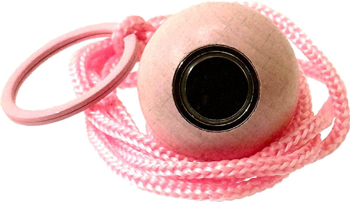 Boulemaus – Jeu de Boules - Magneet - Krachtige Magnetische bouleopraper rosa in de vorm van but met koord – 4 kg
